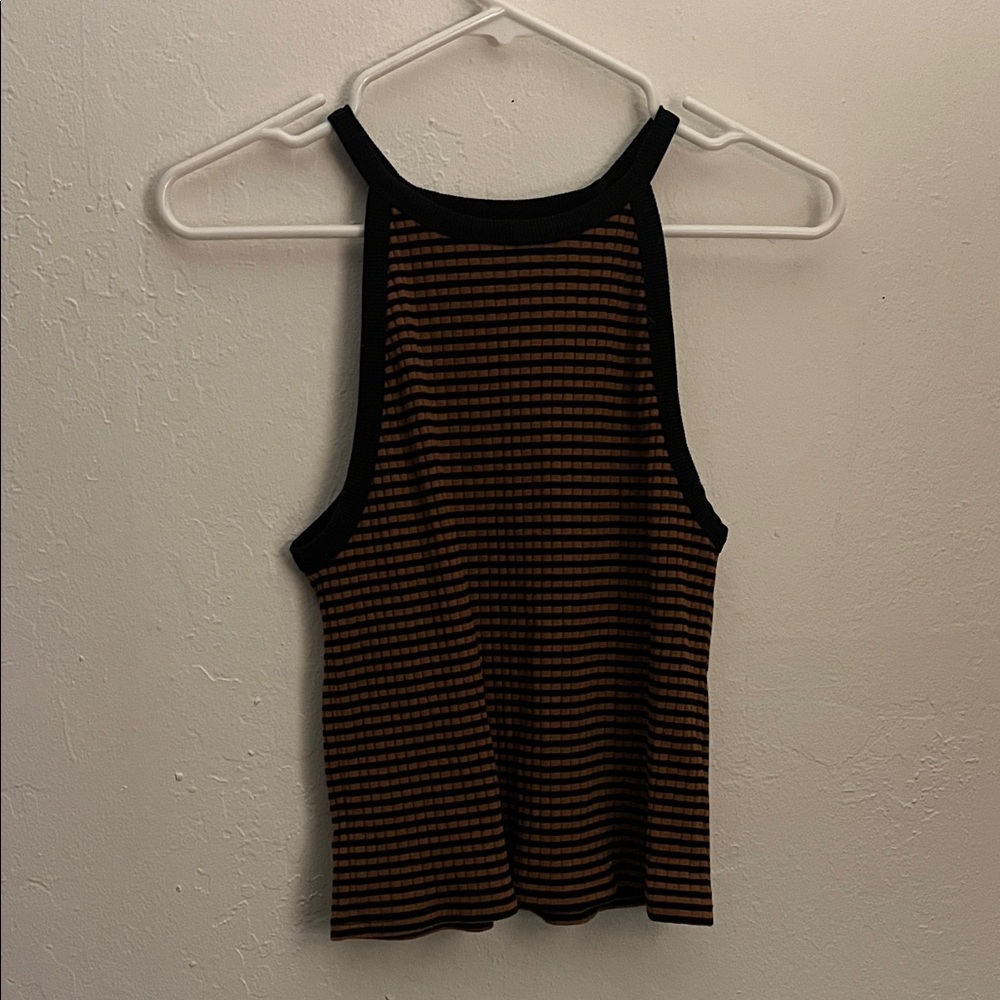 AEO Striped Crop Tank Top